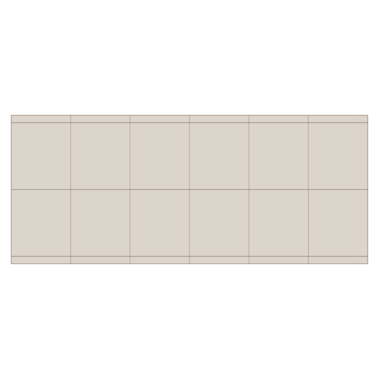Locker Block (2-Tier, Double-Sided) — 2D floor-plan symbol — RoomSketch3D floor plan creator