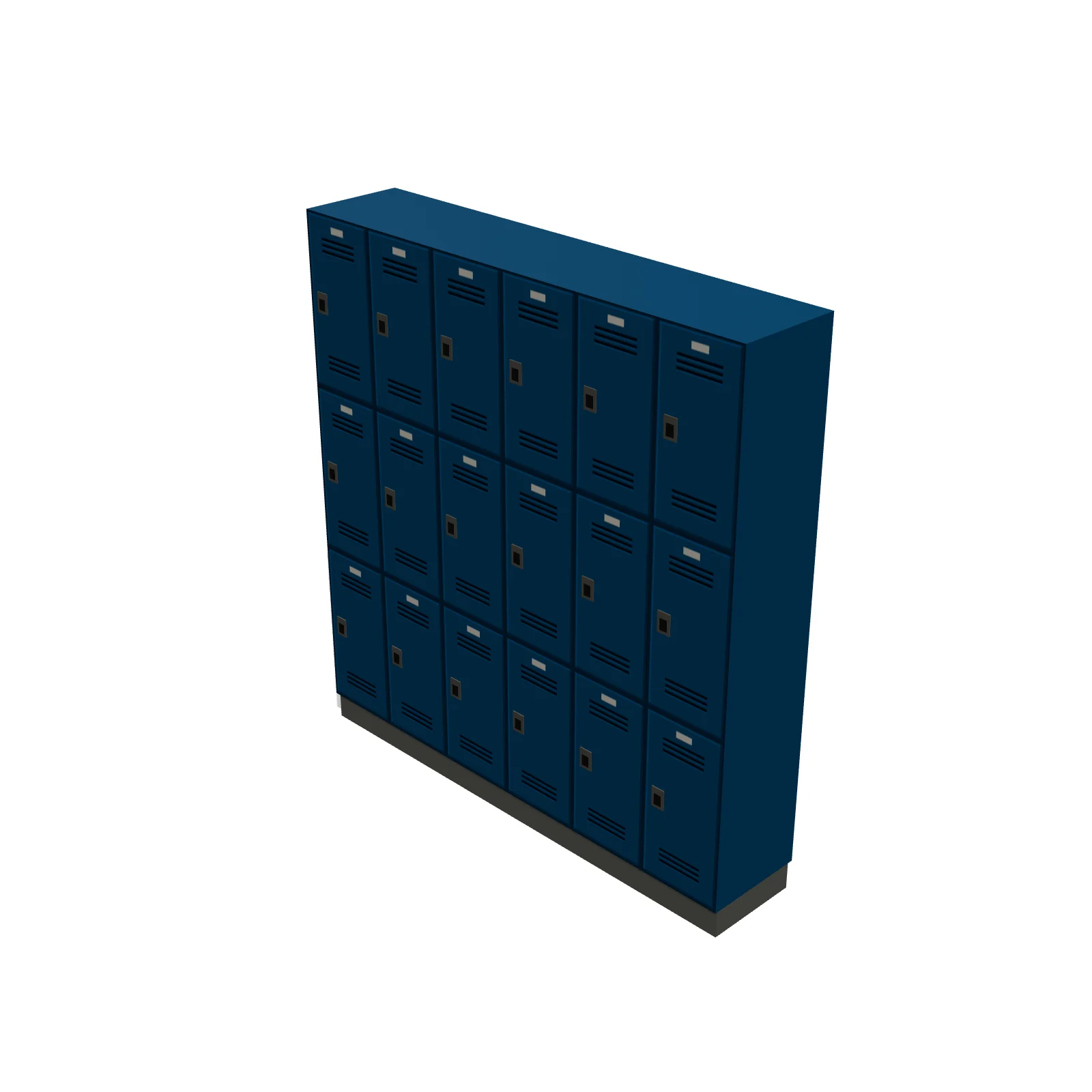 Wall Lockers (3-Tier) — 3D model preview — RoomSketch3D room planner app