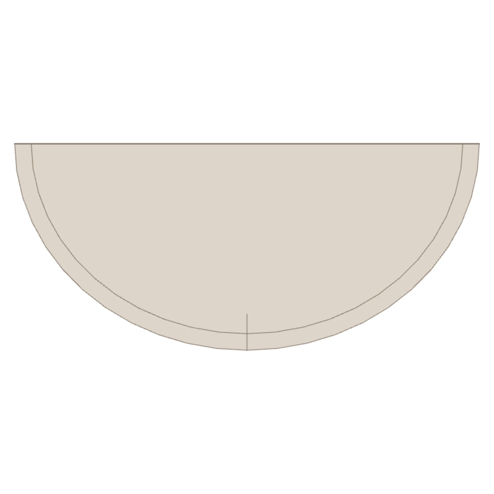 Half-Moon Cabinet — 2D floor-plan symbol — RoomSketch3D 3D floorplan software