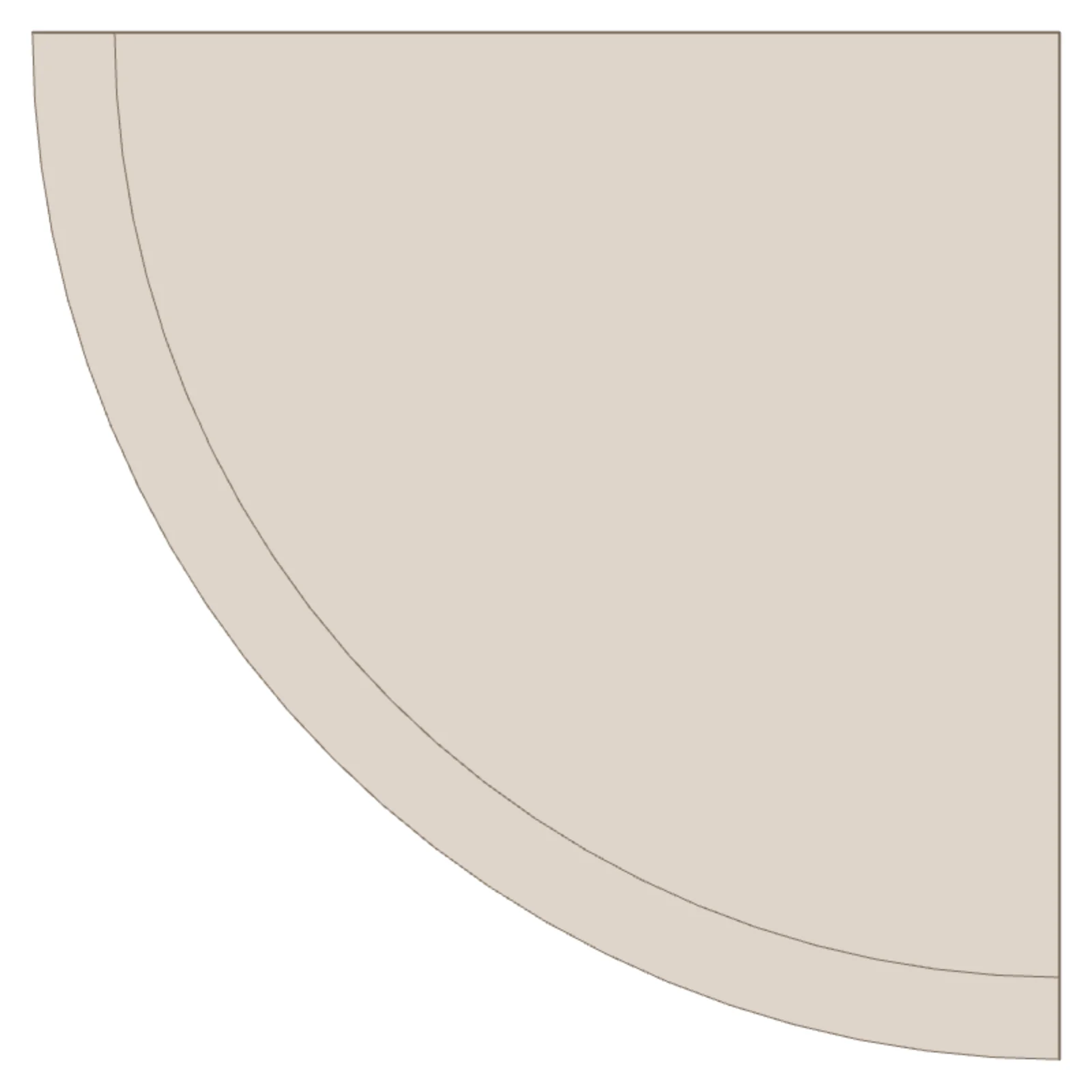Quarter-Round Corner Cabinet — 2D floor-plan symbol — RoomSketch3D floor planner
