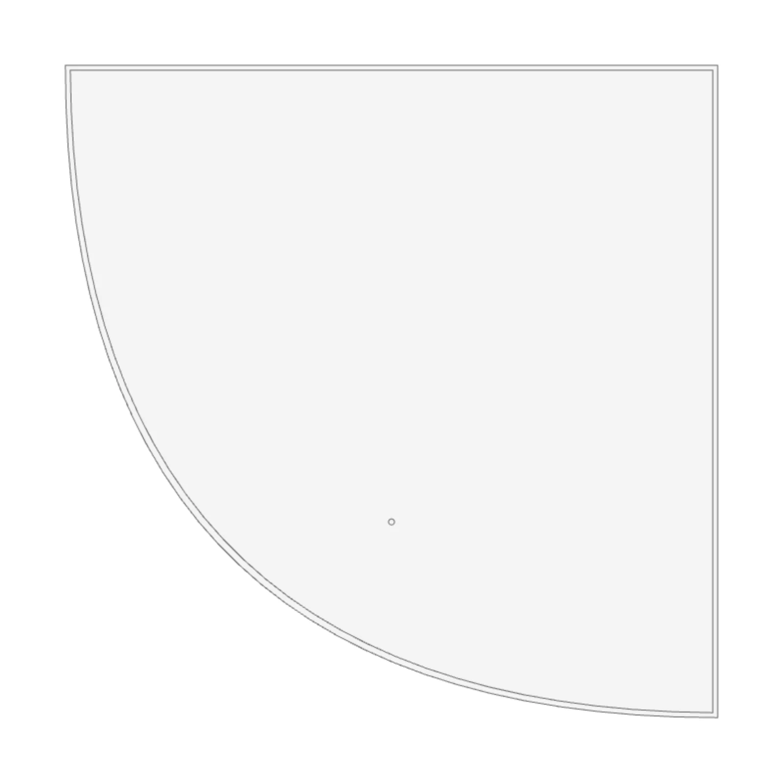 Corner Tub — 2D floor-plan symbol