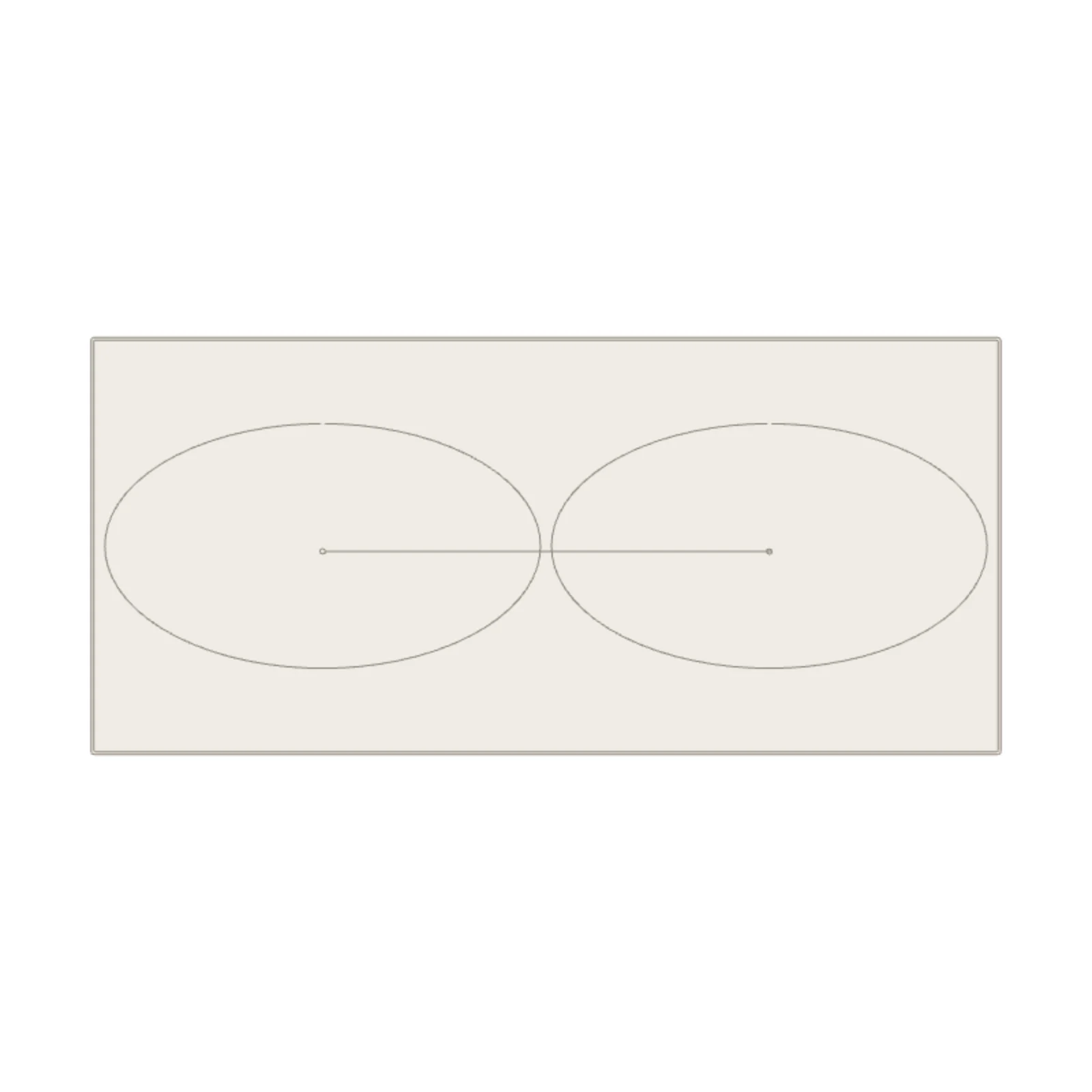 Double Vanity 48" — 2D floor-plan symbol