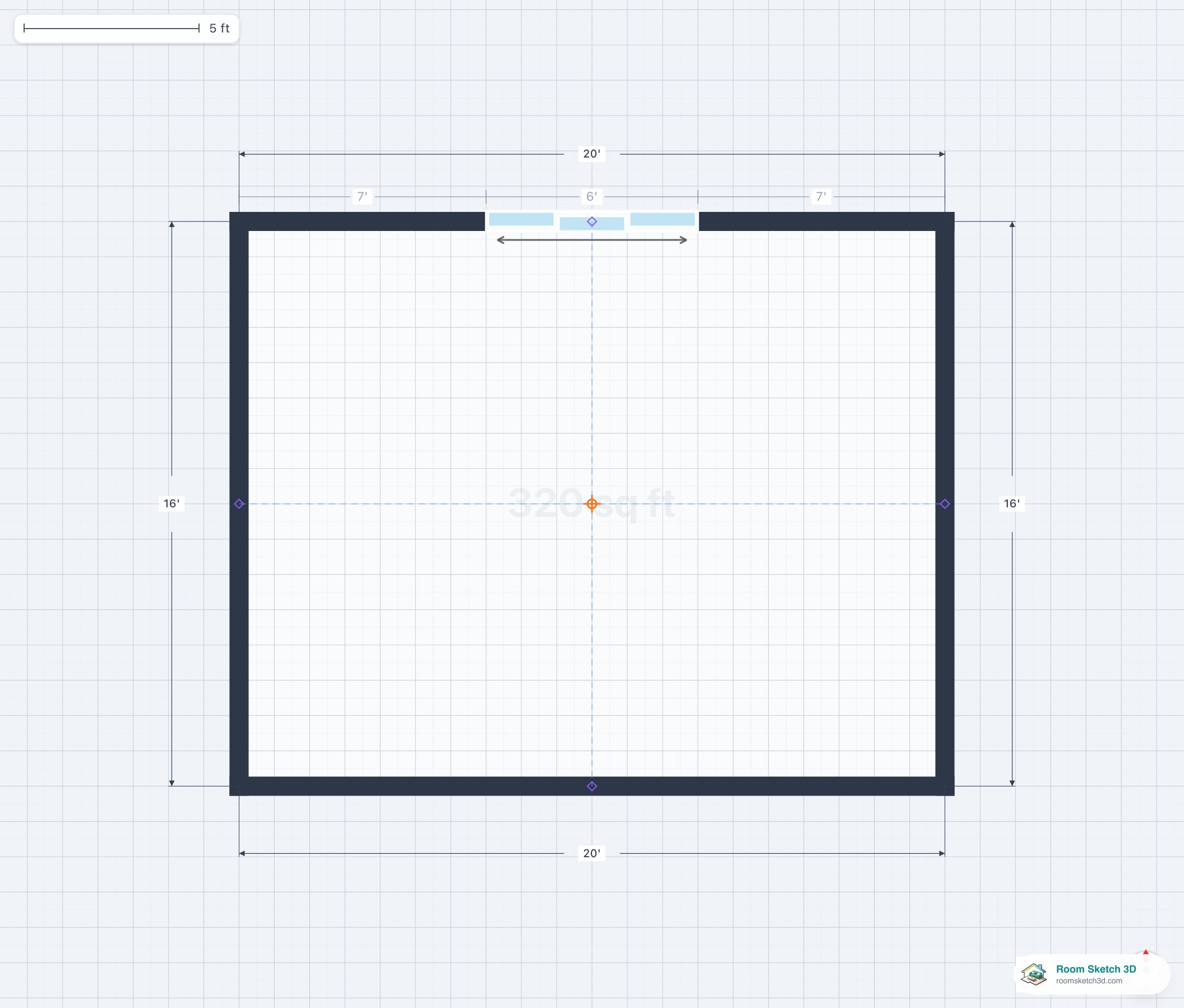 Sliding glass door with 3 panels on a residential floor plan — two fixed and one sliding panel in OXO configuration