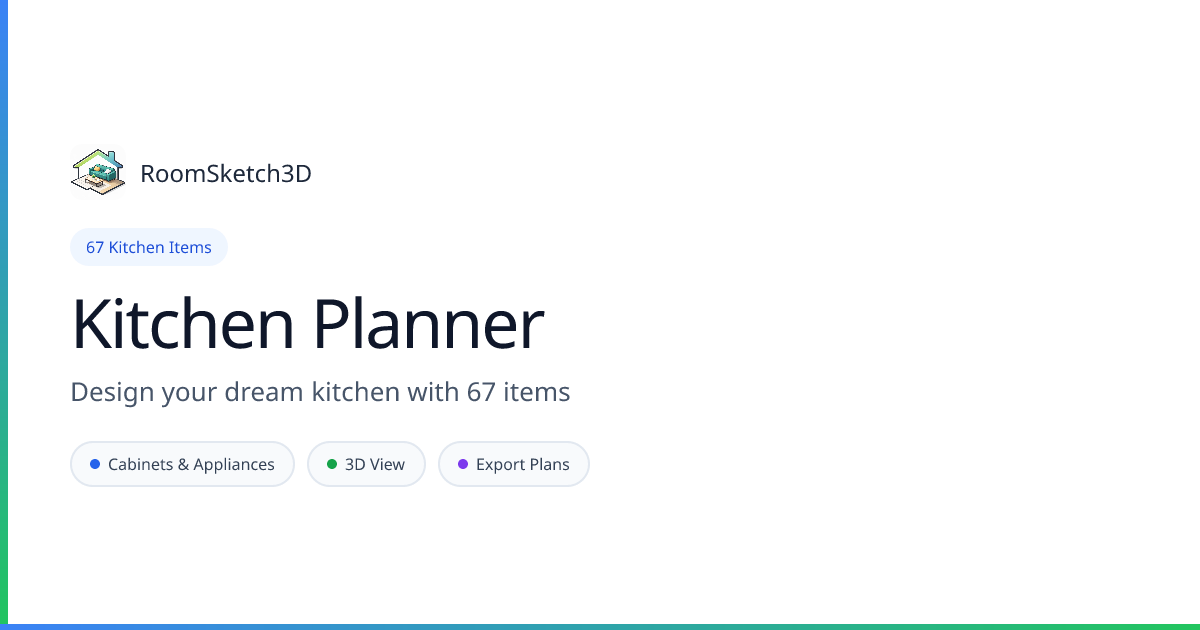 Kitchen Planner - Design Your Dream Kitchen | RoomSketch3D | RoomSketch3D